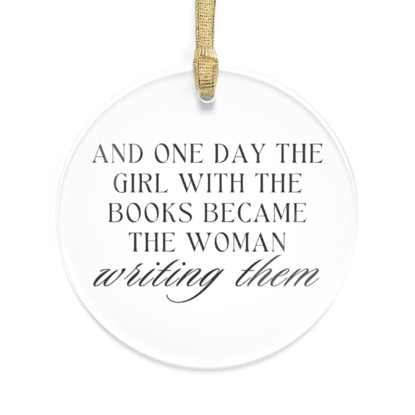 Girl With The Books - Author Ornament