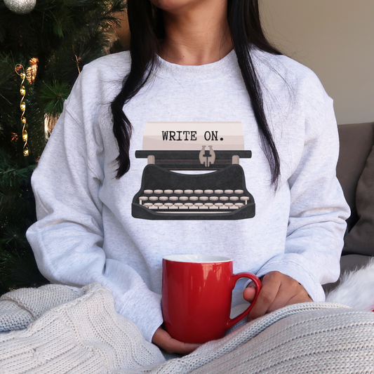 Write On Typewriter Author Sweatshirt