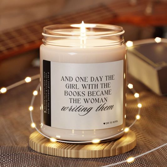 Girl With The Books Author Candle