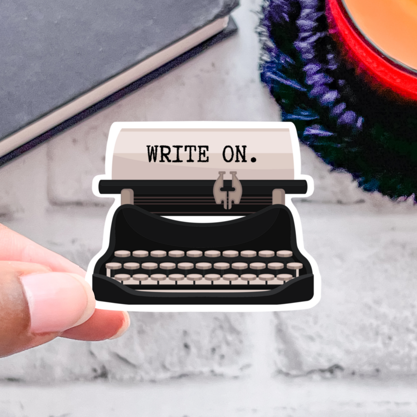 Write On Typewriter Sticker